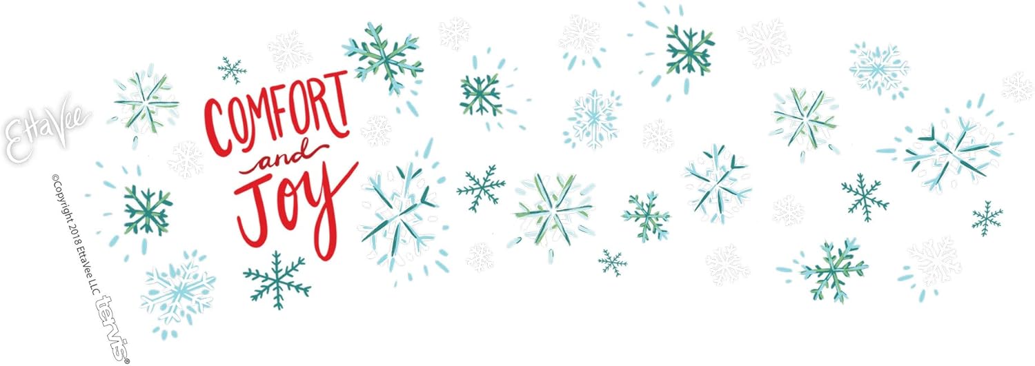 Tervis EttaVee Christmas Holiday Comfort and Joy Made in USA Double Walled Insulated Tumbler Travel Cup Keeps Drinks Cold & Hot, 16oz Mug, Comfort and Joy - Image 2