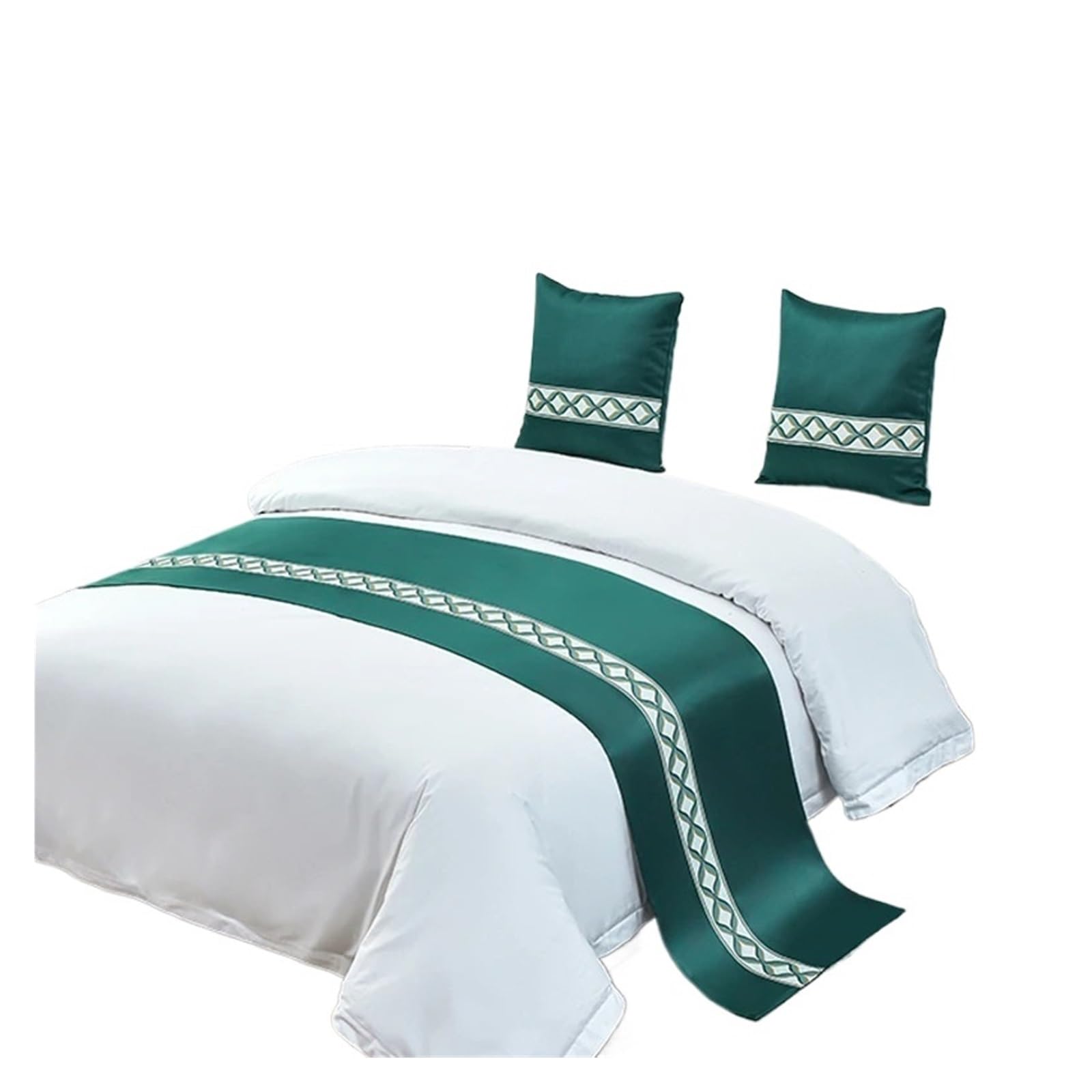 SHENJMAI Bed Runner Luxury Geometric Lattice Bedspreads Bed Runner Throw Bedding Single Queen King Cover Towel Home Hotel Decorations(A,50x160cm bed runner)
