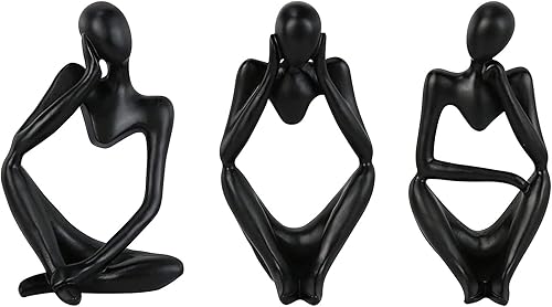 Estatua de escultura abstracta de estilo pensador de resina, figuras coleccionables para decoración del hogar, estante de oficina, decoración de