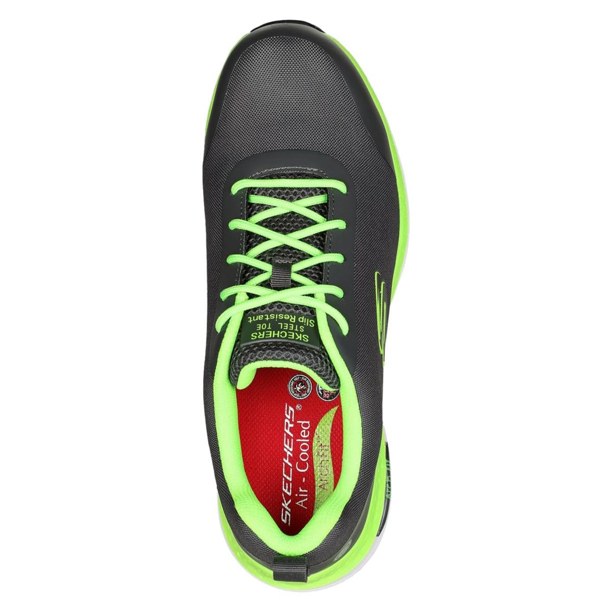Skechers Mens Arch Fit Sr Ringstap Work Footwear, Charcoal, 12 UK