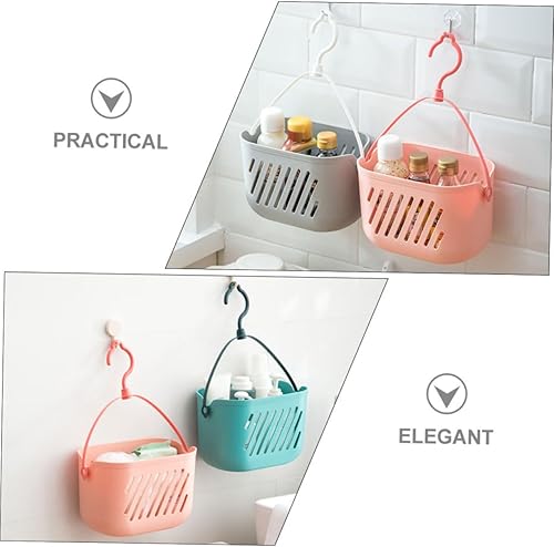 Miniatura 7 de HAKIDZEL Cesta de almacenamiento de ducha de plástico resistente al agua 4pcs Limpieza de baño colgante organizador de baño