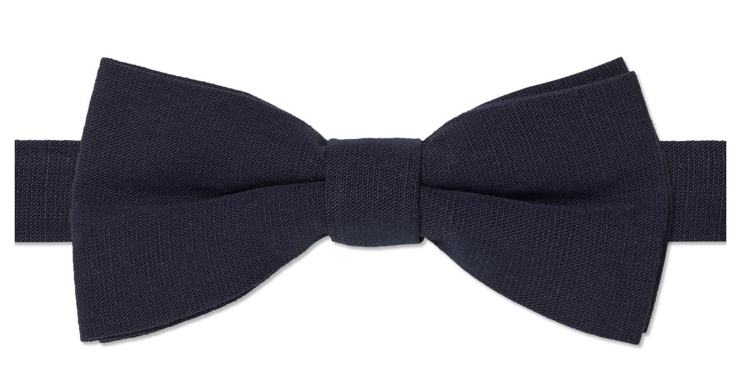 Roco boys plain banded navy dickie bow tie
