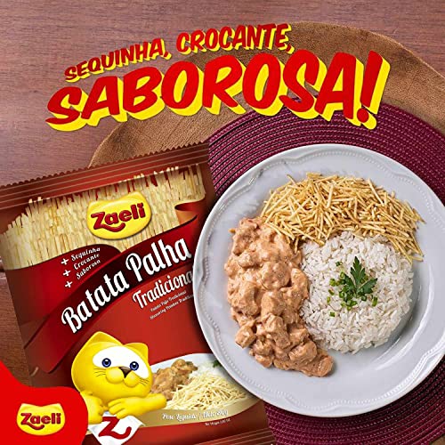Kit 6un Batata Palha Tradicional Zaeli + Crocante 80g