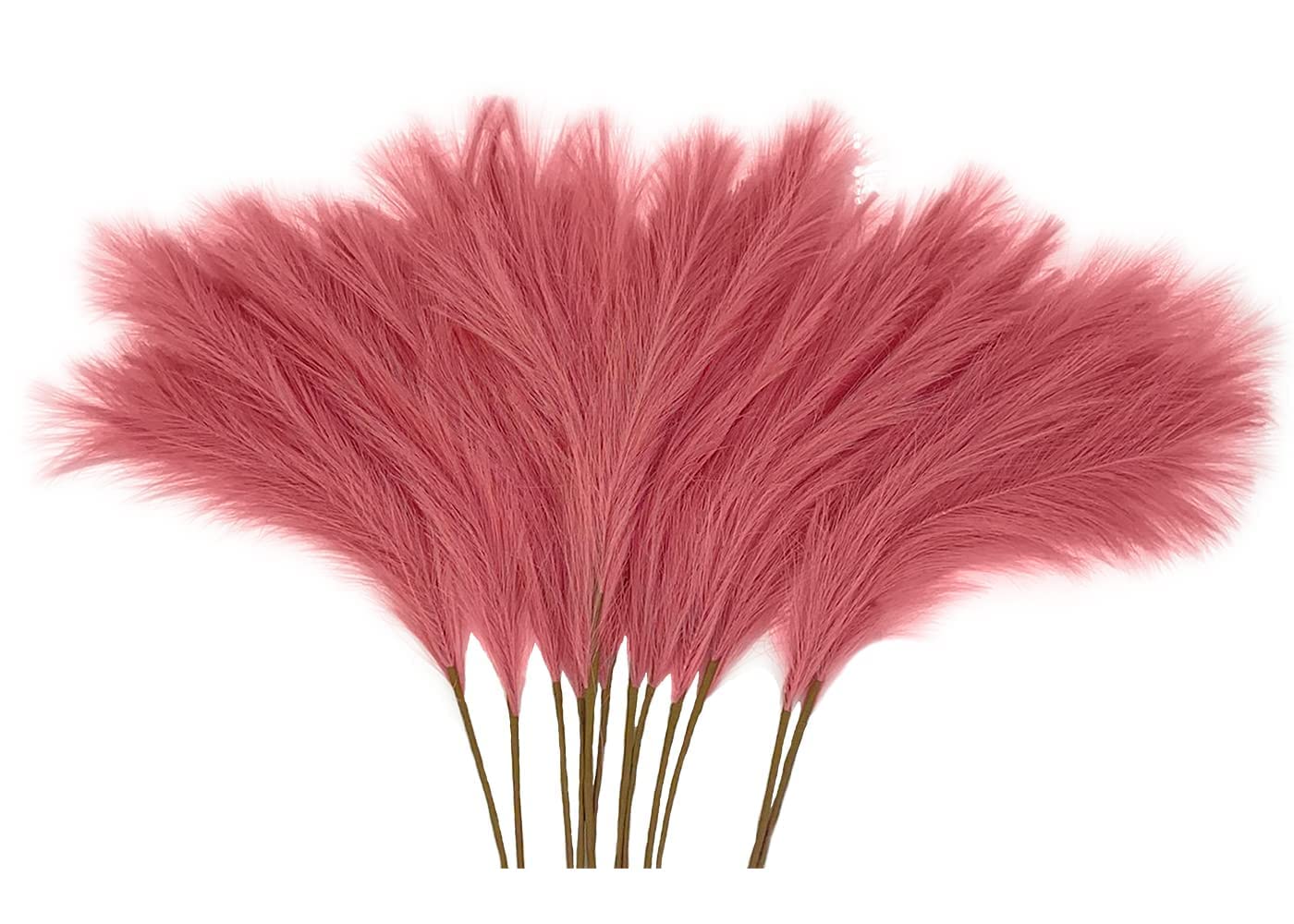 Buy Kisteen Faux Pampas Grass [12 Stems Parrot Pink Color
