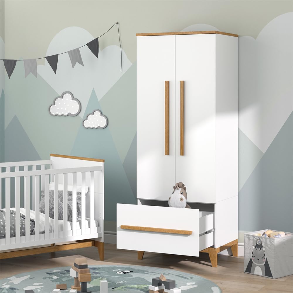VitaliSpa Guardaroba bambini Malia Bianco 70x186.8 cm