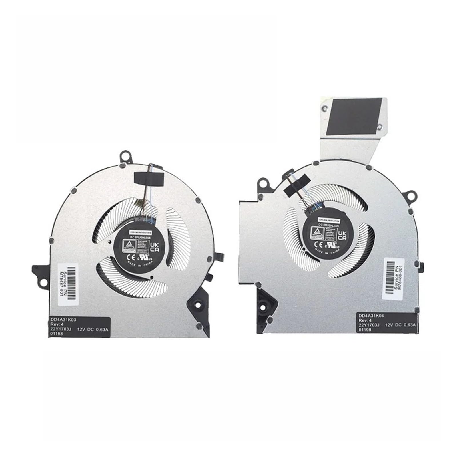 tianwandong Wentylator chłodzący procesor GPU laptopa 16-B 16-C TPN-Q265 Q267 M75487-001 M75488-001 M75483-001 M75485-001(DC12V GPU Fan)