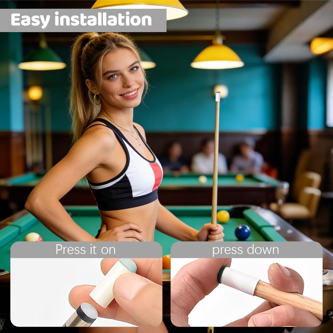 10 Piezas Accesorios De Billar Protector De Punta De Taco Punta De Taco De Billar De Plástico Para Tacos De Billar Y Snooker Blanco 10 Mm