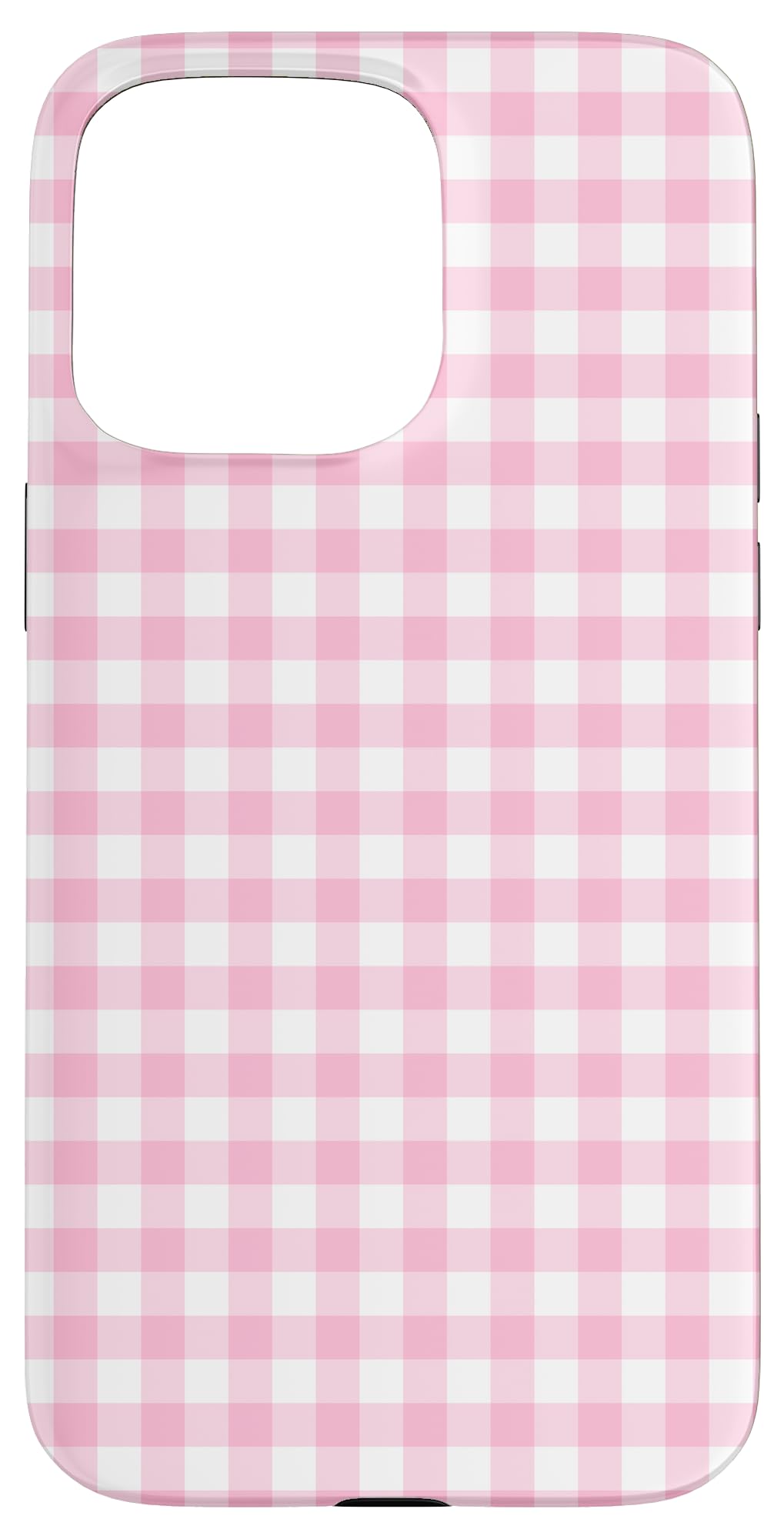 Pastel Pink White Gingham Kawaii Cute Aesthetic Cottagecore Case for iPhone 15 Pro Max