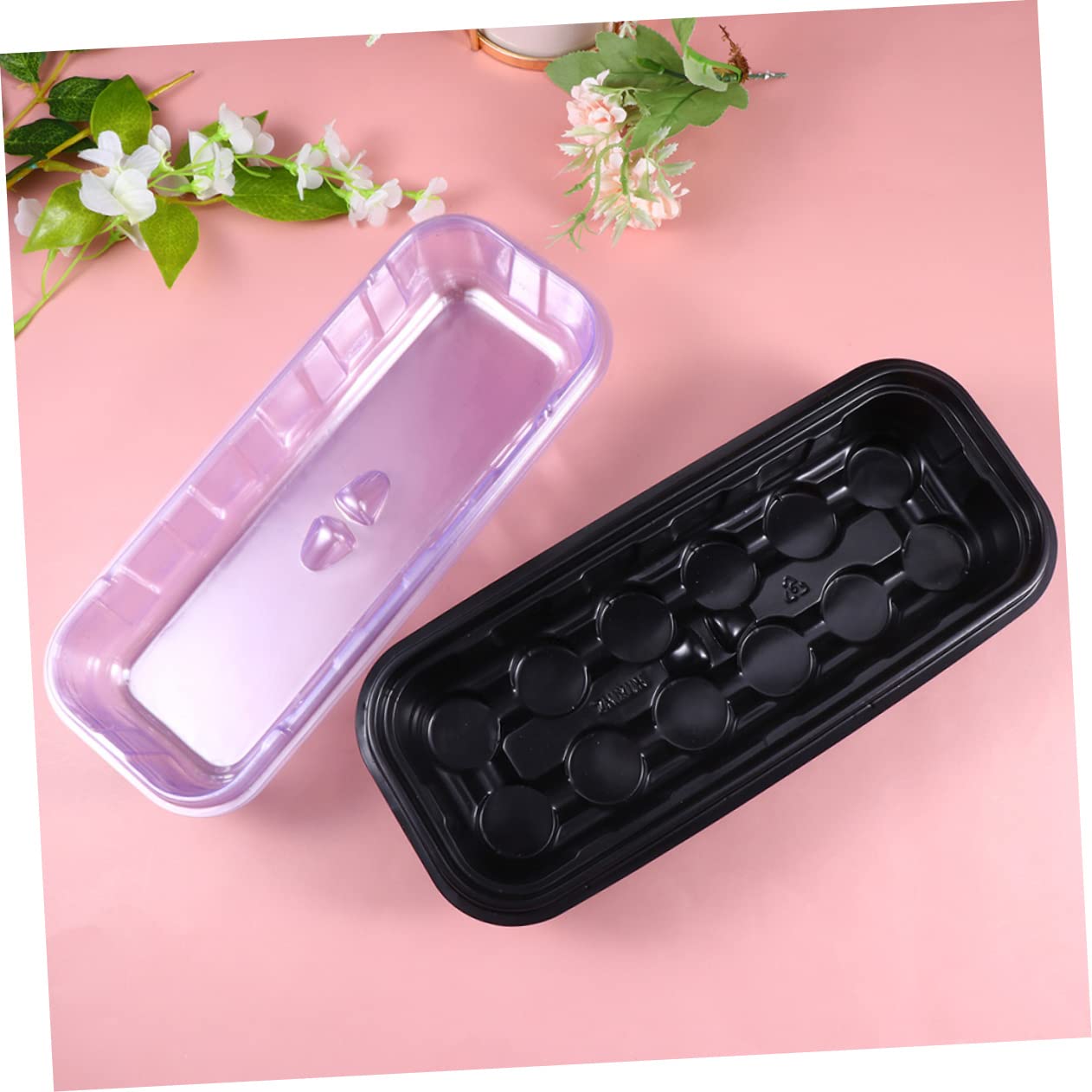 ibasenice 12 Ensembles Plateau de Semis avec Cellules et Couvercle Transparent pour Germination de Plantes et Légumes Kit de Jardinage Pratique sans Substrat
