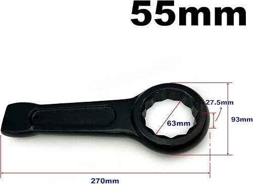 Miniatura 2 de Slogging Box End Striking Ring Llave métrica Slugging Llave plana de un solo anillo 2.165 in