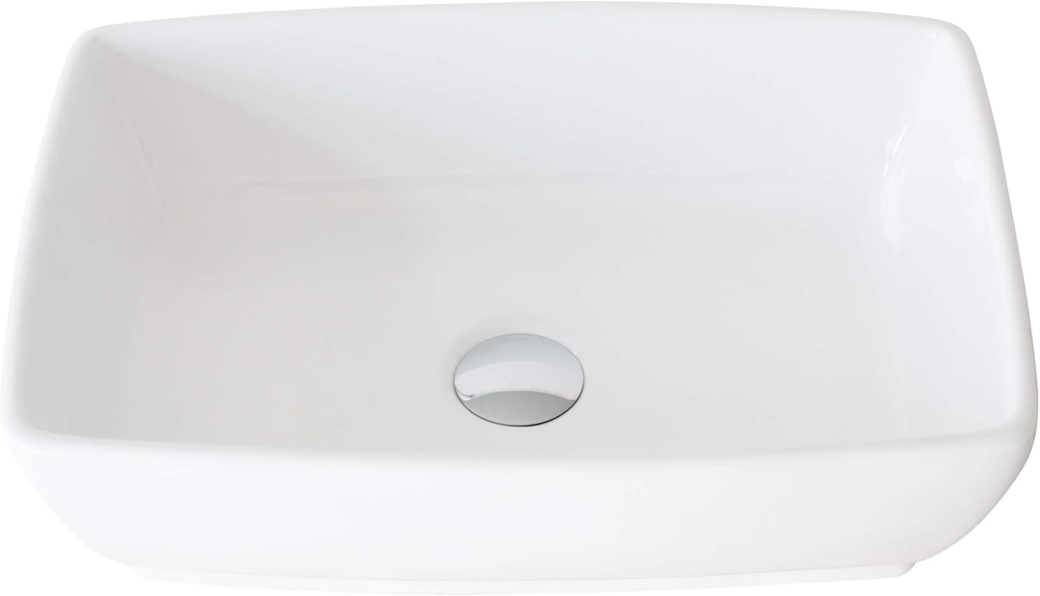 *similar to stock* Stylish Vessel Sink 19 x 13 3/8 Inch Rectangular Porcelain Over the Counter Bathroom Sink Enamel Glaze Finish Smooth and Stain Resistant Non Porous Surface, P-220