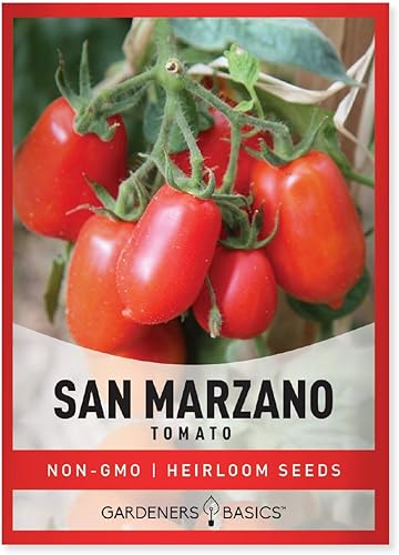 Semillas de tomate San Marzano para plantar semillas reliquia sin OMG para el hogar y verduras de jardín son un gran regalo para jardinería por