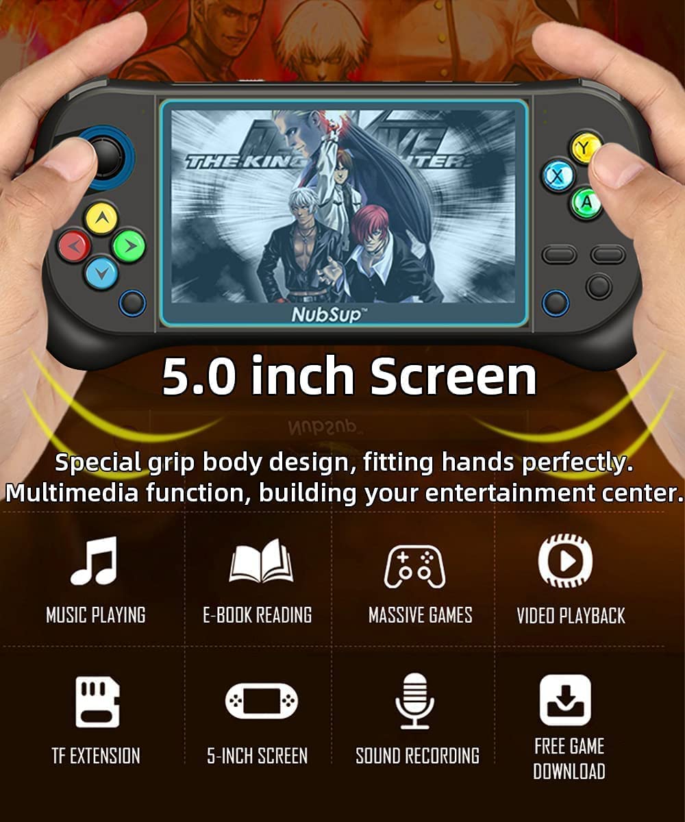 CHROX Console di Gioco Portatile NES, Console per Videogiochi Portatili retrò da 5 Pollici Batteria Ricaricabile Incorporata, Regalo di Natale per Bambini
