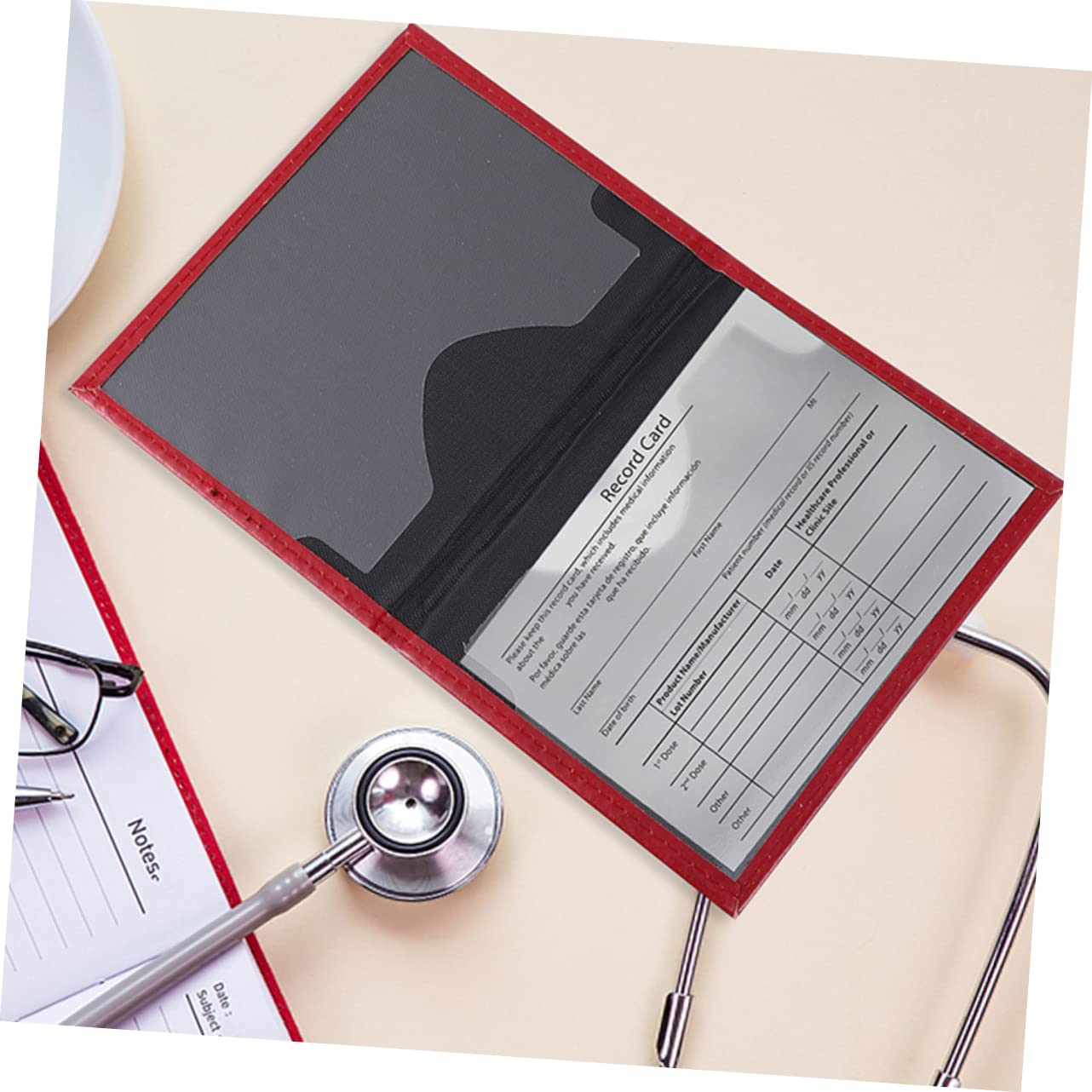 ARTIBETTER 2pcs Card Set Cards Holders Immunization Cards Cover Dual Cards Slots Holders Cards Covers Dual Cards Slots Protectors Useful Leather Cards Holder Card Holder Leather