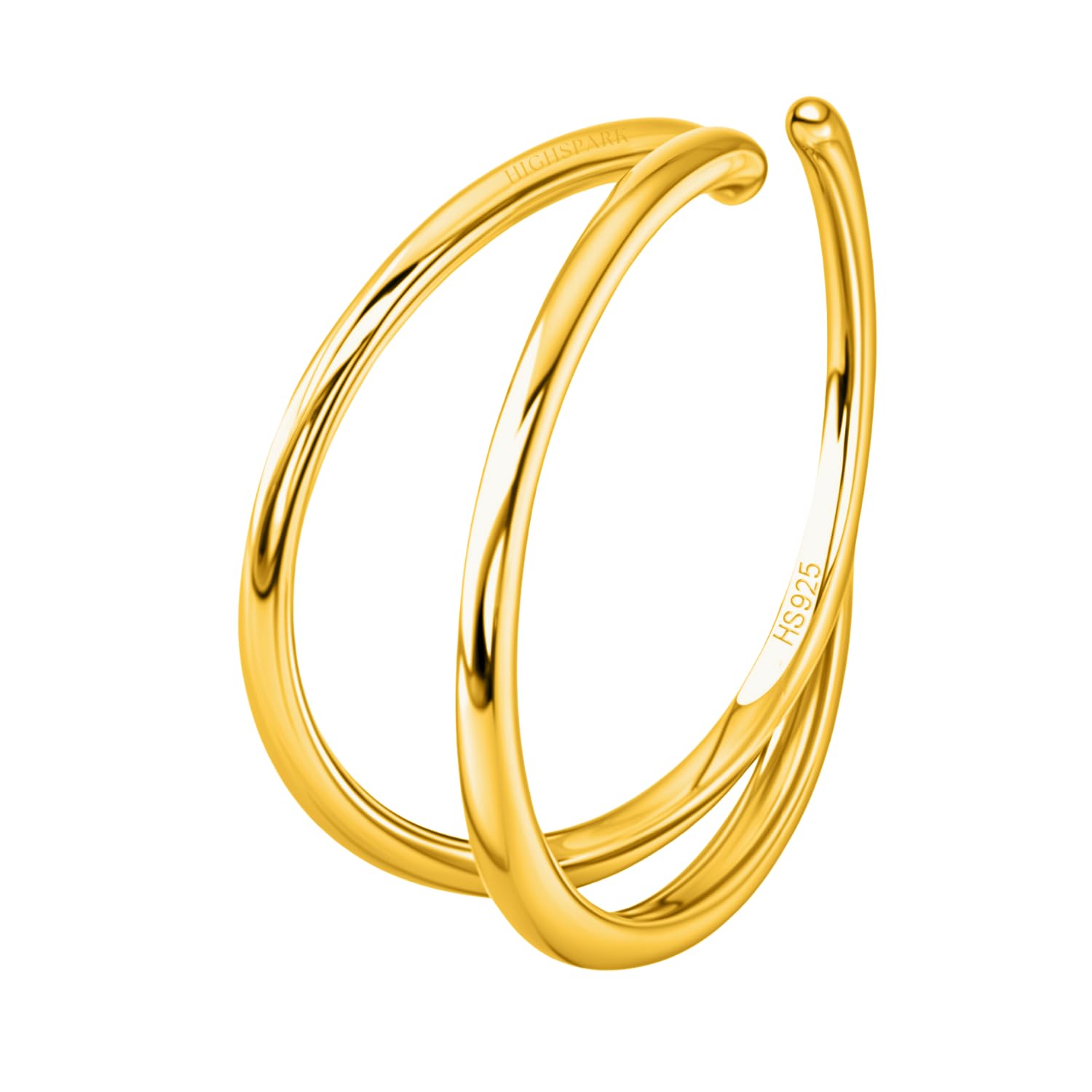 925 Silver Nose Ring for Women in 18K Gold Finish | 92.5 Sterling Silver & Stunning Shine | Lovely Gift for Women & Girls - Double Line-image-25