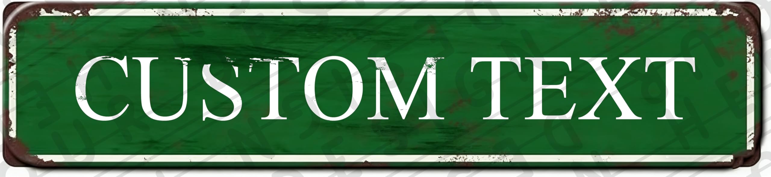 Nggbbdygb Black-107 Personalized 16X4 Metal Sign Custom Name Store Shop Retail Business Decor