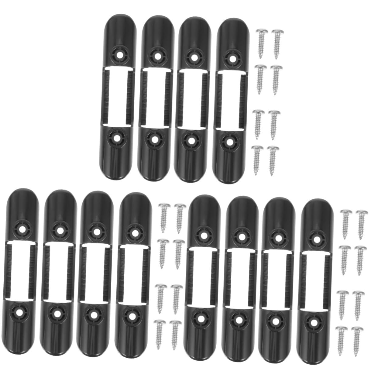Toyvian Paddelschnalle Kajak Paddelhalter Clip Paddelklemme für Kanus Paddelklemme mit Schraube an Deck montierte Paddelklemme Stabiler Paddelclip Plastik Black