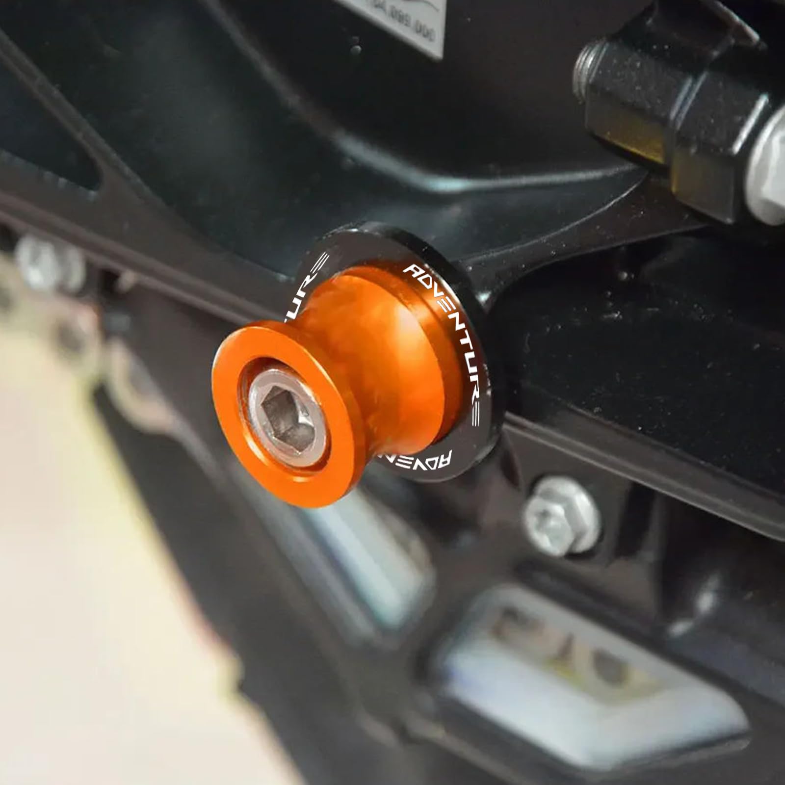 QJY M10 Moto Nottolini Cavalletto Appoggi 10MM Diabolos Universal per K&-TM 390 ADV 790 890 Adventure 2020 2021 2022 2023 2024 -Arancia