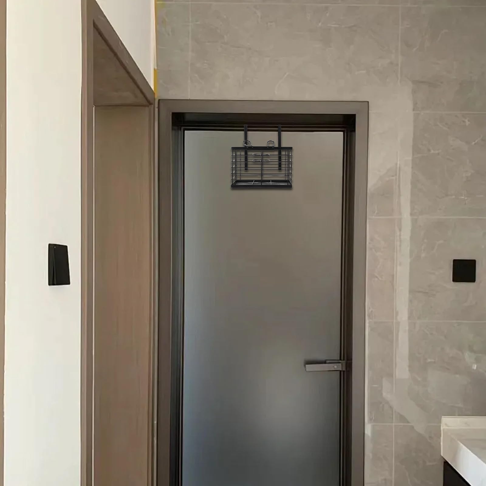 Zerodeko Soporte de Almacenamiento para Secador de Pelo en Puerta, Hierro