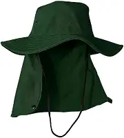 Chapéu de Pescador Australiano com Proteção Aba Larga Protetor de Nuca Sol Pesca Camping