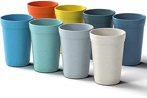 Homestockplus 16 oz Unbreakable Drinking Reusable Cup Wheat Straw Cups