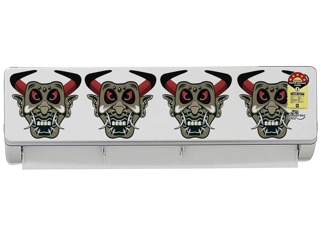 UK INTERIOR DESIGN Vinyl Air Conditioner Sticker Wall AC Fridge Sticker Standard Size Fit for All Models/Sizes/Brands- 12cm x 8cm x 4cm, Multicolour Design_59