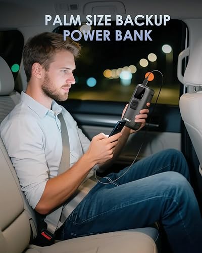 Miniatura 5 de Inflador de neumáticos T22, compresor de aire portátil, bomba de aire de 160 PSI, bomba de neumáticos inalámbrica automática 3 veces más rápida,