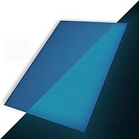 Vista 1 de Paquete de 2 hojas de acrílico fundido de neón fluorescente de 1/8 de pulgada, paneles de plexiglás de neón fluorescente que brillan