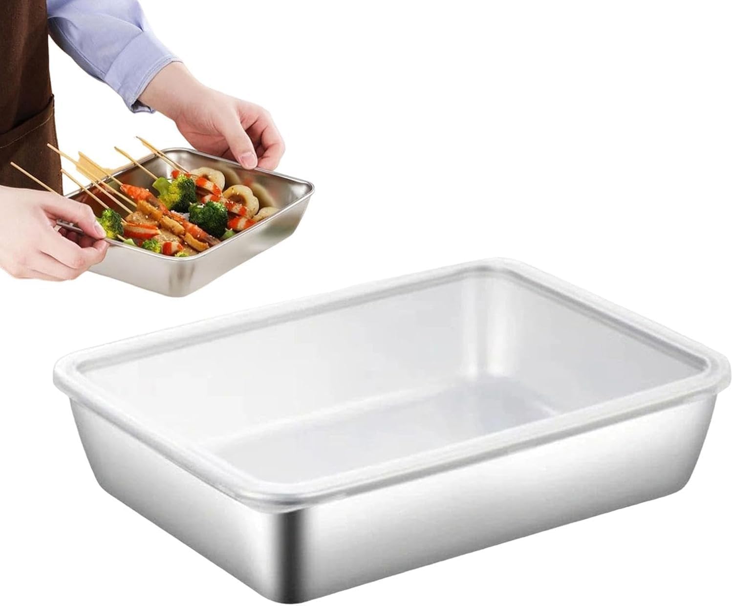 Leakproof Stainless Steel Food Plate with Lid Stackable, Odor-Resistant, Freezer Safe Tray for Home, Office, or Travel Use (1)-picture-32