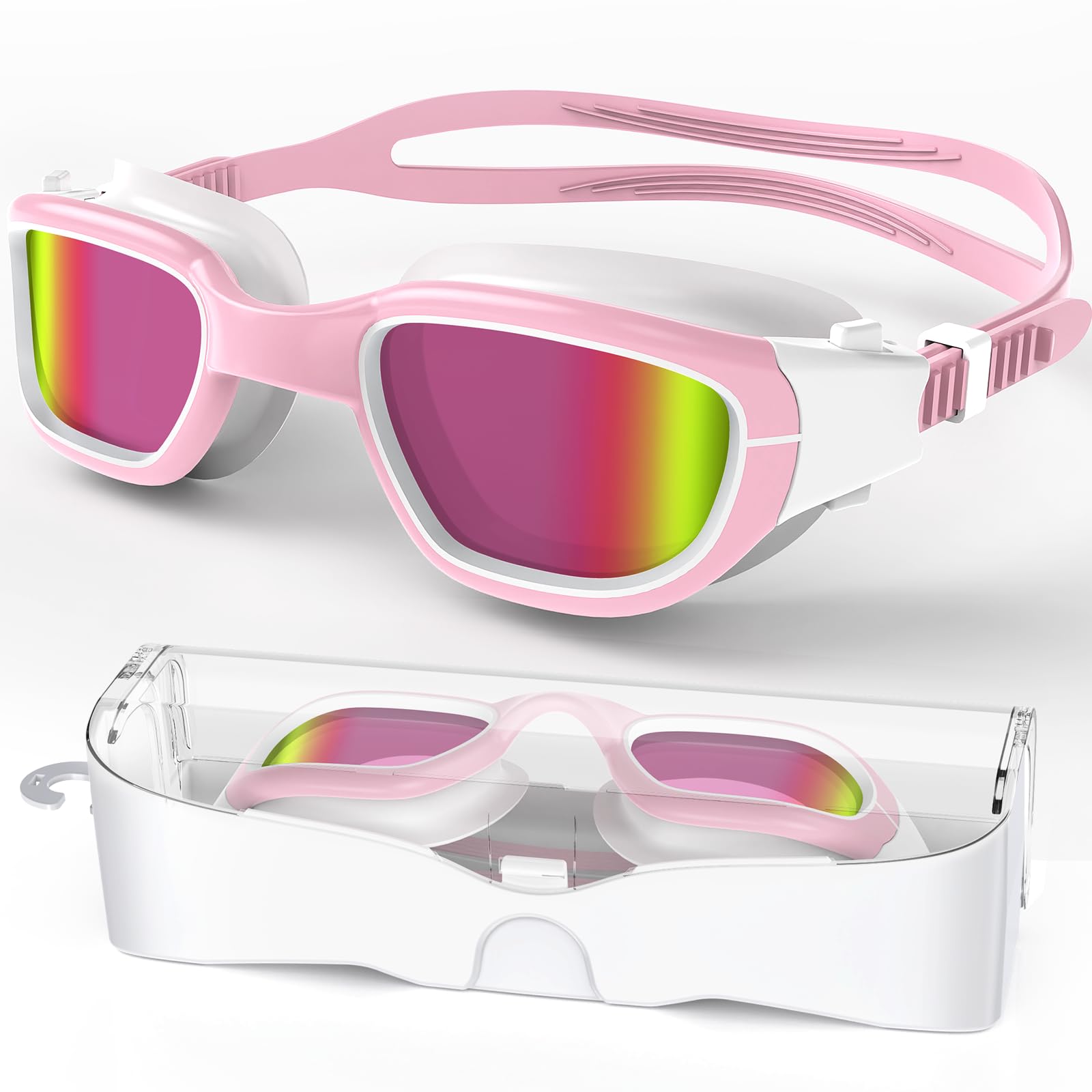 Zeligerstar Swimming Goggles, Anti-Fog Swim Goggles, Polarized UV Protection Adult Goggles, Pool Goggles for Men Women