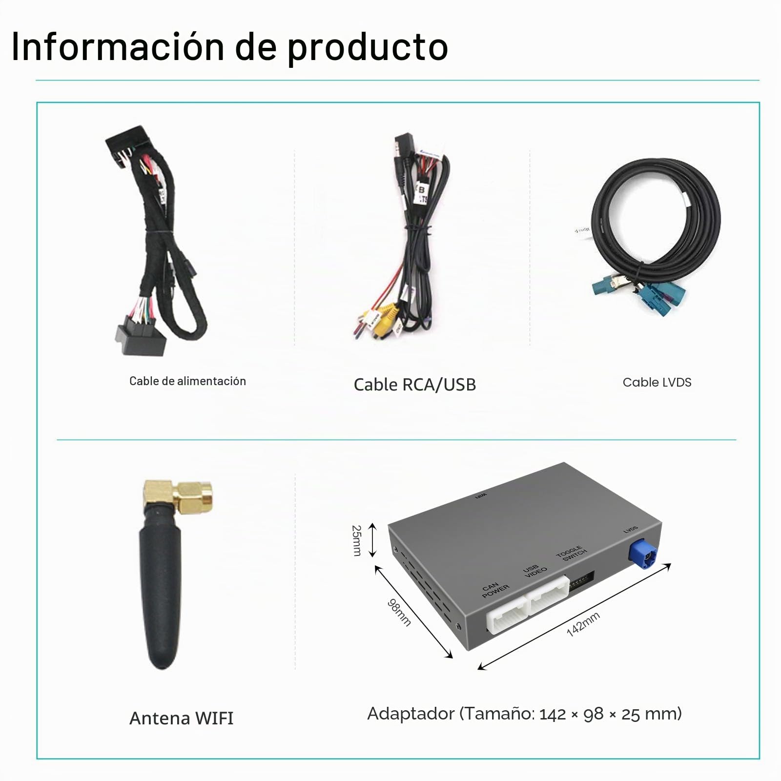 Módulo de coche inalámbrico Carplay Android Auto para Volkswagen Skoda Octavia Golf7 Polo Passatcon Seat Leon GTI MIB/MIB2 System, compatible con Mirrorlink y funciones de coche OEM