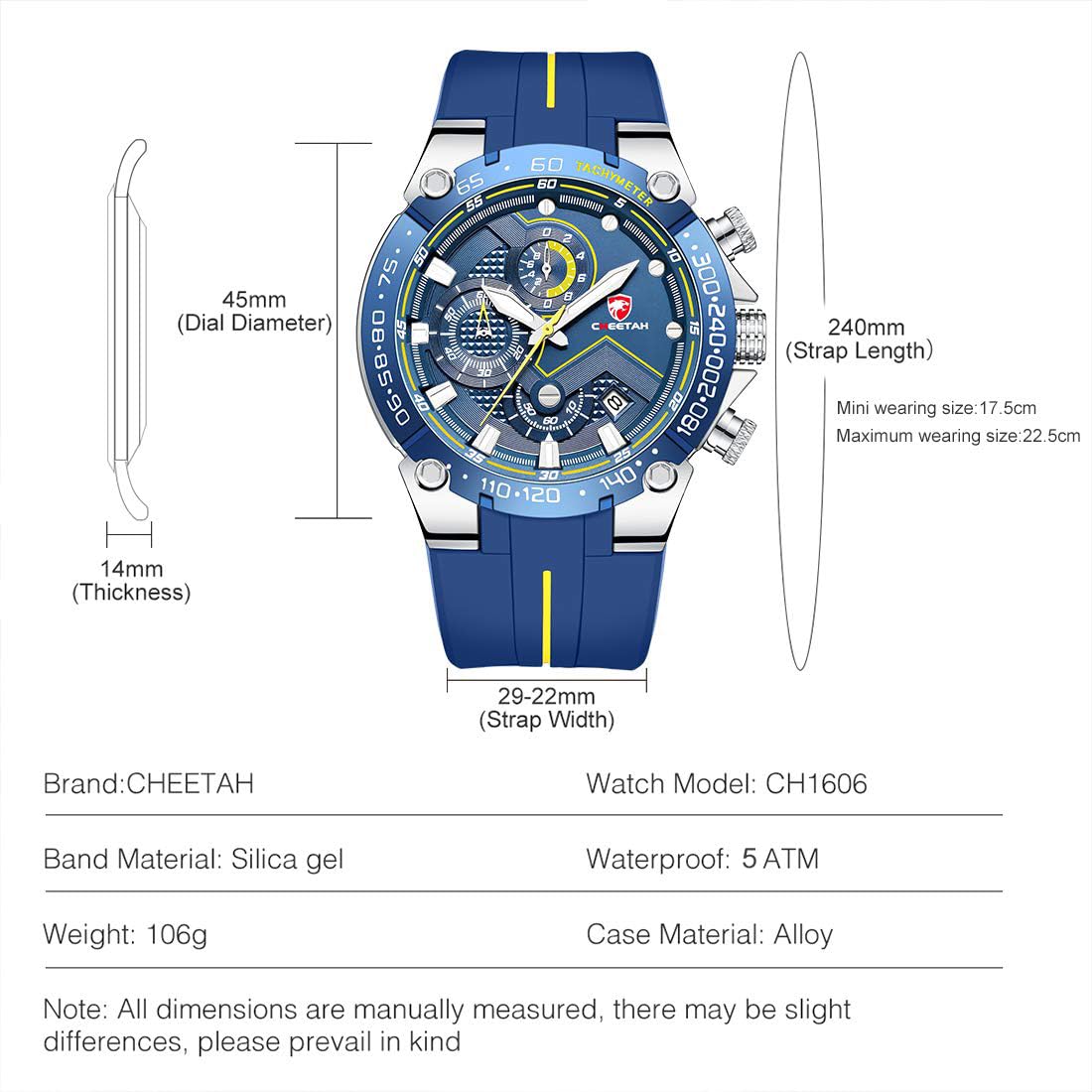 Relógio Masculino Analógico Esportivo Cheetah 1606 Original Pulseira de Silicone Com Cronógrafo Calendário Data Ponteiro luminoso em promoção! Veja a oferta e mais achadinhos de Relógios de pulso 7 Hoje é o melhor dia para comprar Relógio Masculino Analógico Esportivo Cheetah 1606 Original Pulseira de Silicone Com Cronógrafo Calendário Data Ponteiro luminoso com aquele preço maroto! Promoção! Aproveite a oferta! 7