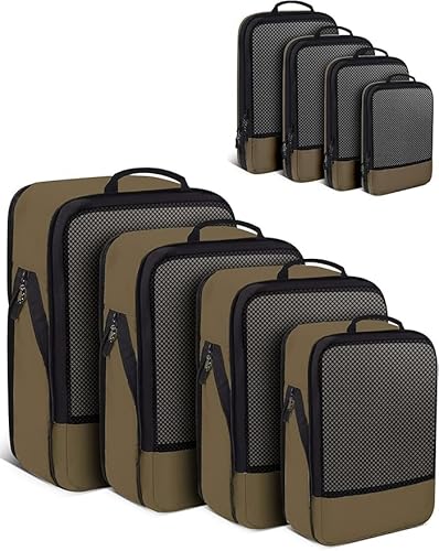 BAGLHER Packwürfel Kompression für die Reise - Extrem platzsparender Koffer-Organizer-Set, wasserdiâ€¦ – Miniatur