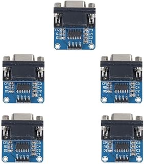 Ximimark 5Pcs MAX3232 Root Module Connector Chip RS232 to TTL Female Serial Port to TTL Converter Module for Equipment Upgrades Like DVD