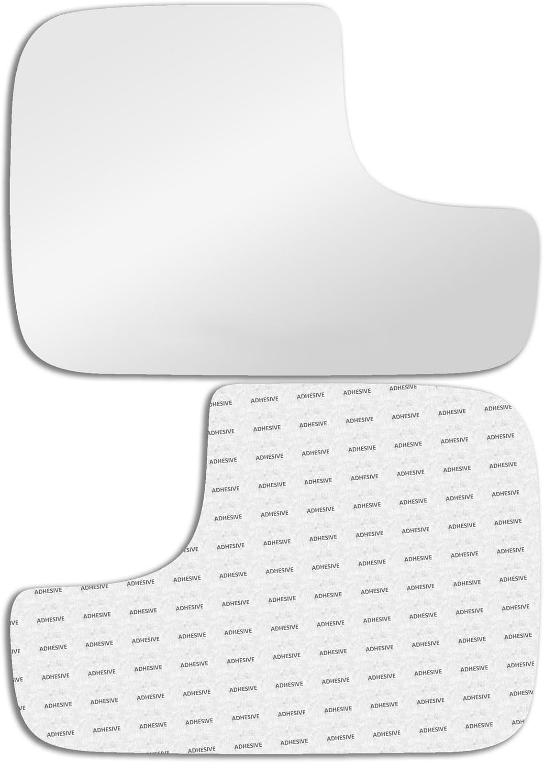 New FLAT Replacement Mirror Glass with FULL SIZE ADHESIVE for02-09 DODGE RAM pickup TOWING Passenger Side View Right RH