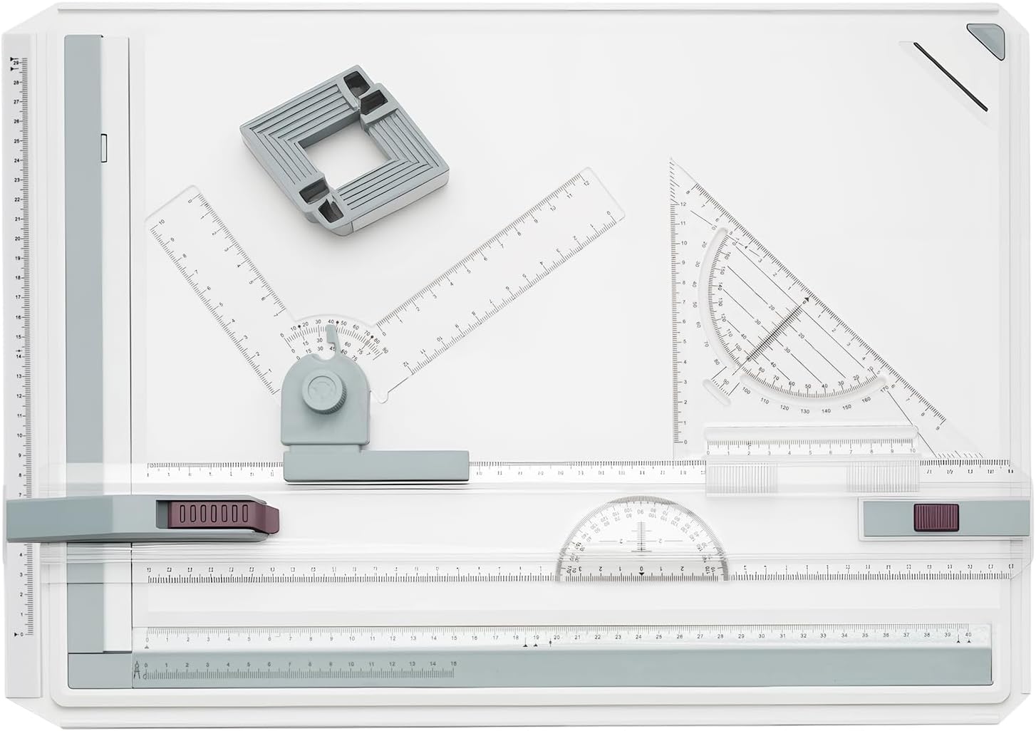 Youyijia A3 Drawing Board 51X37cm Adjustable Angle System Drawing Board Art Craft Table with Parallel Motion Accessories for Students Engineers Artists and Architects