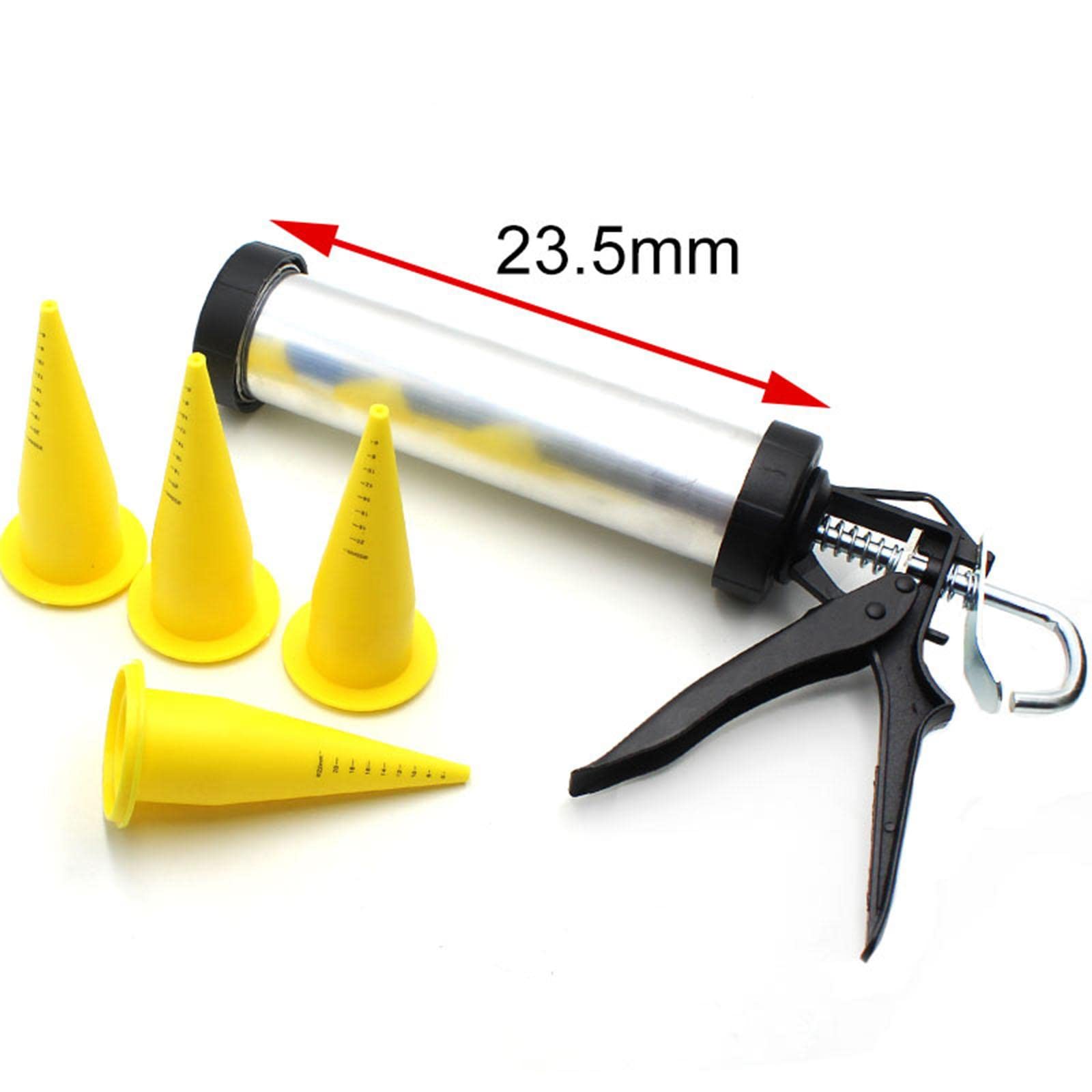Fenteer 4 Pièces de Rechange Buses Saucisse Appât Bouillette Roulantes Pêche Grossière, Jaune+Noir, 1 + 4 * Bus