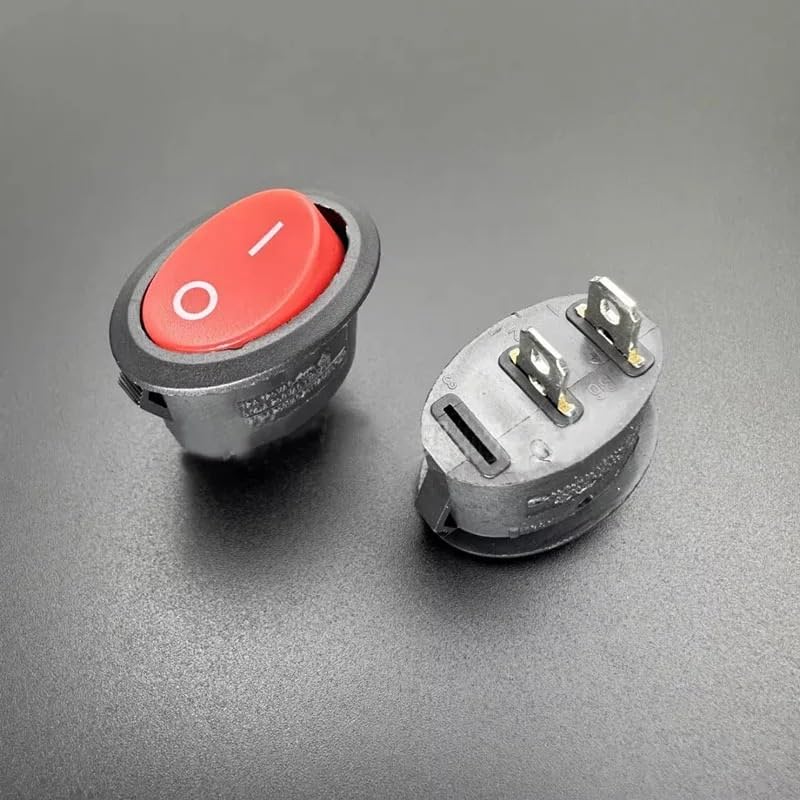 Interruptor basculante para embarcaciones, Botón de 10 piezas, 2 pines, velocidades, alta corriente, 6A250V, ovalado, 25 * 17mm, interruptor encendido