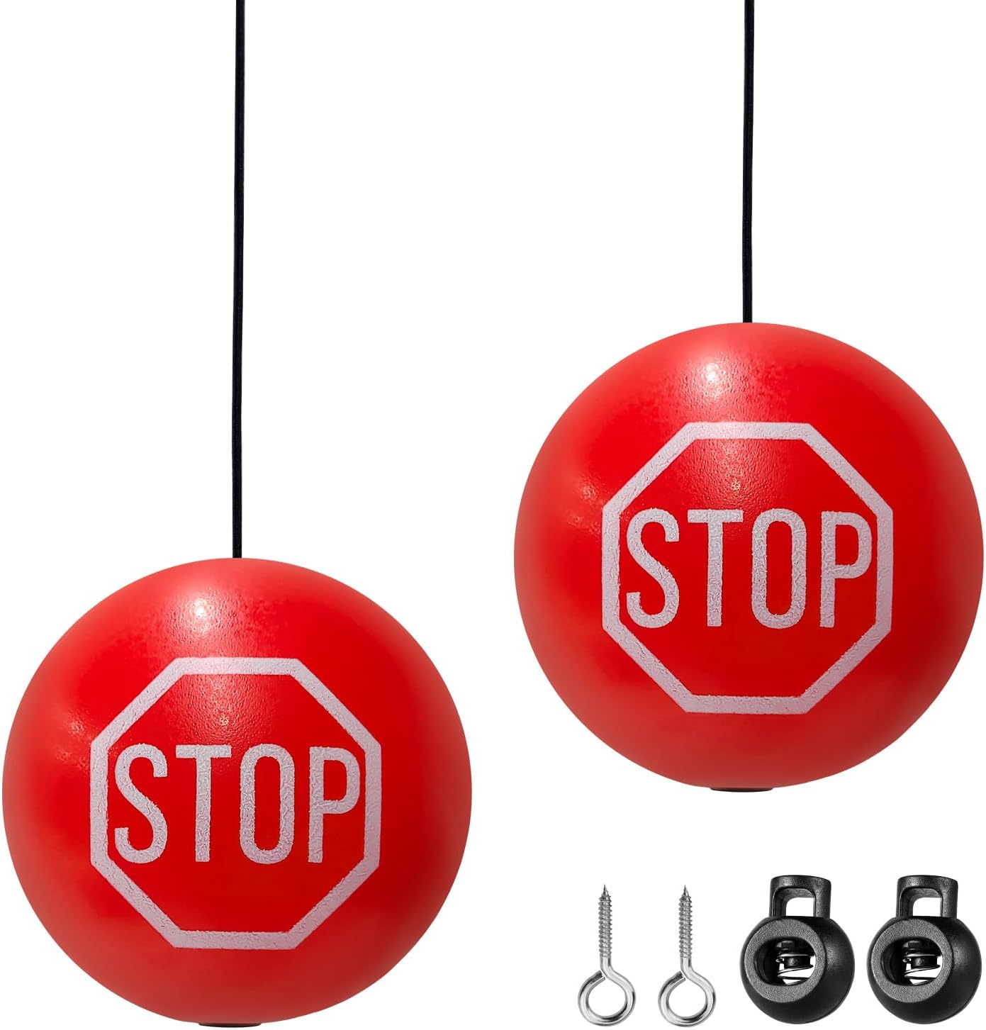 2 PCS Garage Tennis Ball Parking Aid, Red