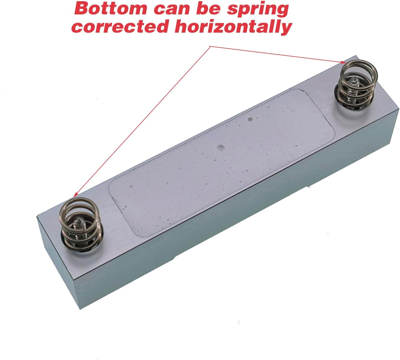 Metal Spirit Level with Mounting Holes, Rectangular Bubble Level with Luminous Green Vial, Internal Marking Strip Type Horizontal Indicator (80x20x18mm)