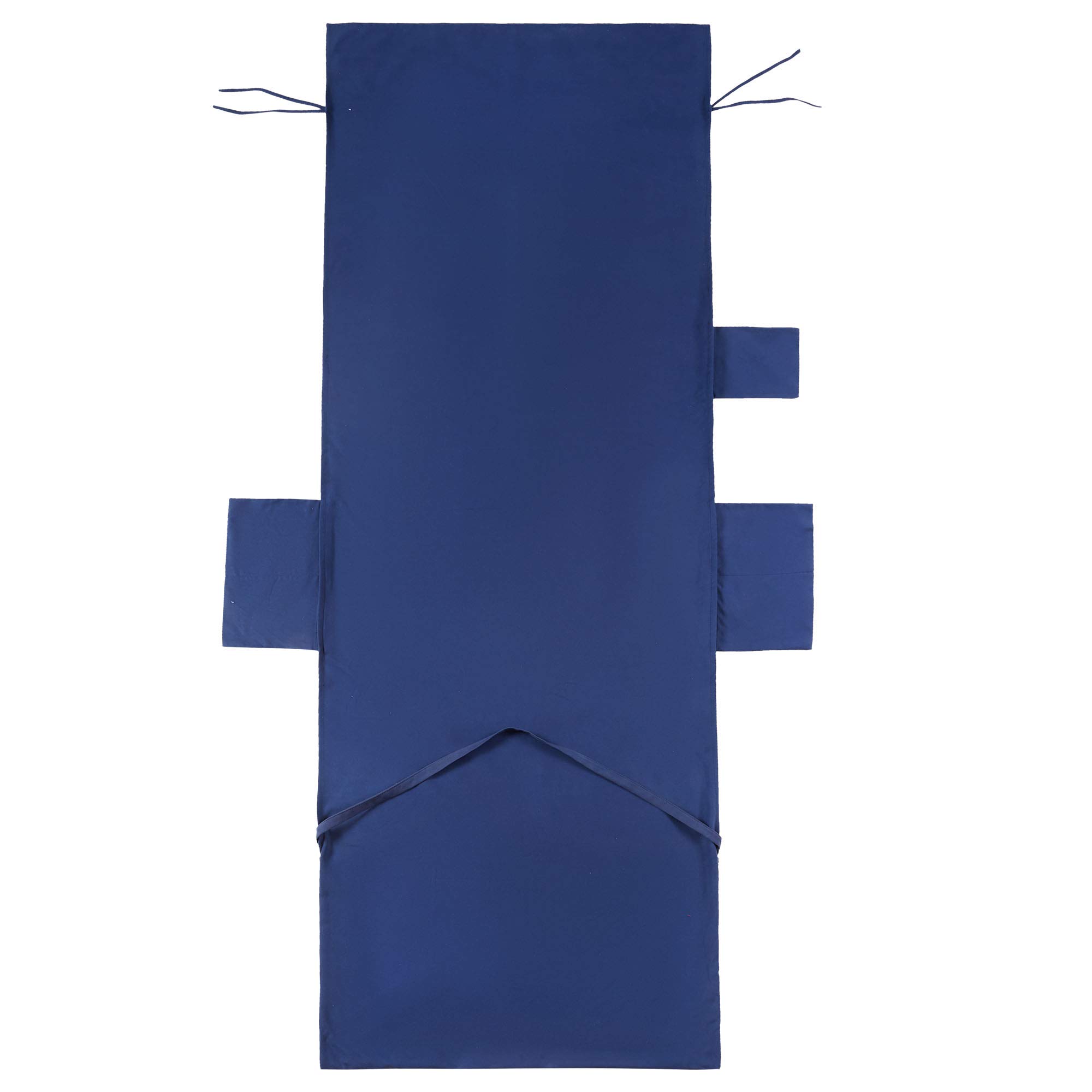 Morbuy Portable Solid Color Beach Towel, Beach Chair Cover Towel, Sun Lounger Beach Towel with Pockets, Microfiber Chaise Lounge Towel Cover for Summer Outdoor Garden Pool Vacation Travel (Dark Blue) - Image 2