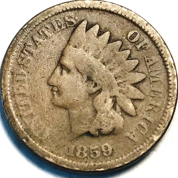 1859 P Indian head Cent CN Penny Seller Good