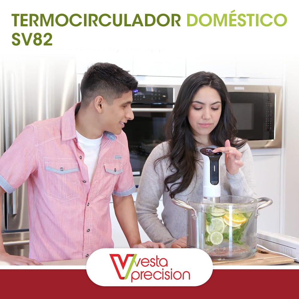 Vesta Precision Termocirculador Profesional para Cocinar a Baja Temperatura Imersa Expert SV320 | Incluye App de Control Wi-Fi y Temporizador | Máquina de Cocción al Vacío Color Blanco