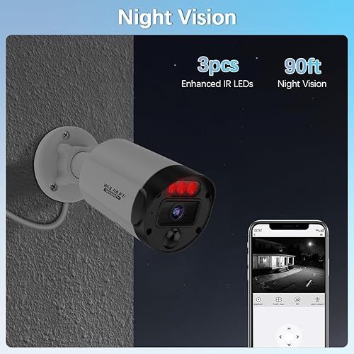 Miniatura 6 de Audio ultra gran angular de 130 y 2 vías Sistema de cámara de seguridad con cable para exteriores, sistema de cámara de seguridad con cable para el