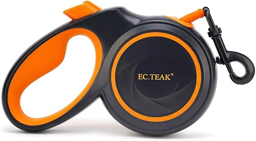 Correa retráctil para perro, gran correa retráctil para perros pequeñosmedianos de hasta 110 libras, cinta de nailon fuerte, sin enredos, freno de