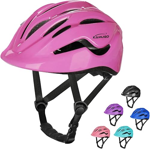 Miniatura 1 de KAMUGO Casco de bicicleta para niños pequeños, niñas y niños, casco de bicicleta ajustable para edades de 2 a 8 años, casco multideportivo para