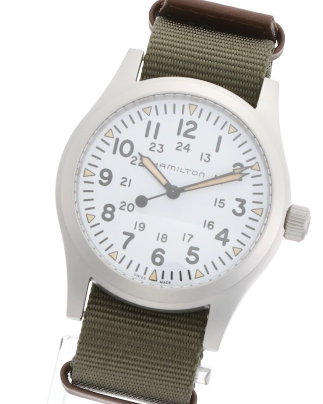 Amazon | [ハミルトン]HAMILTON 腕時計 正規保証 カーキ フィールド