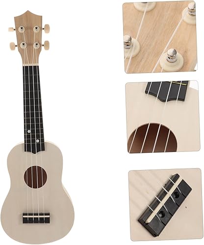 Miniatura 6 de Milisten Kit de material de ukelele ensamblado a mano, kit de ukelele de juguete, banjos autoensamblados, kit de ukelele, familia acusticas para