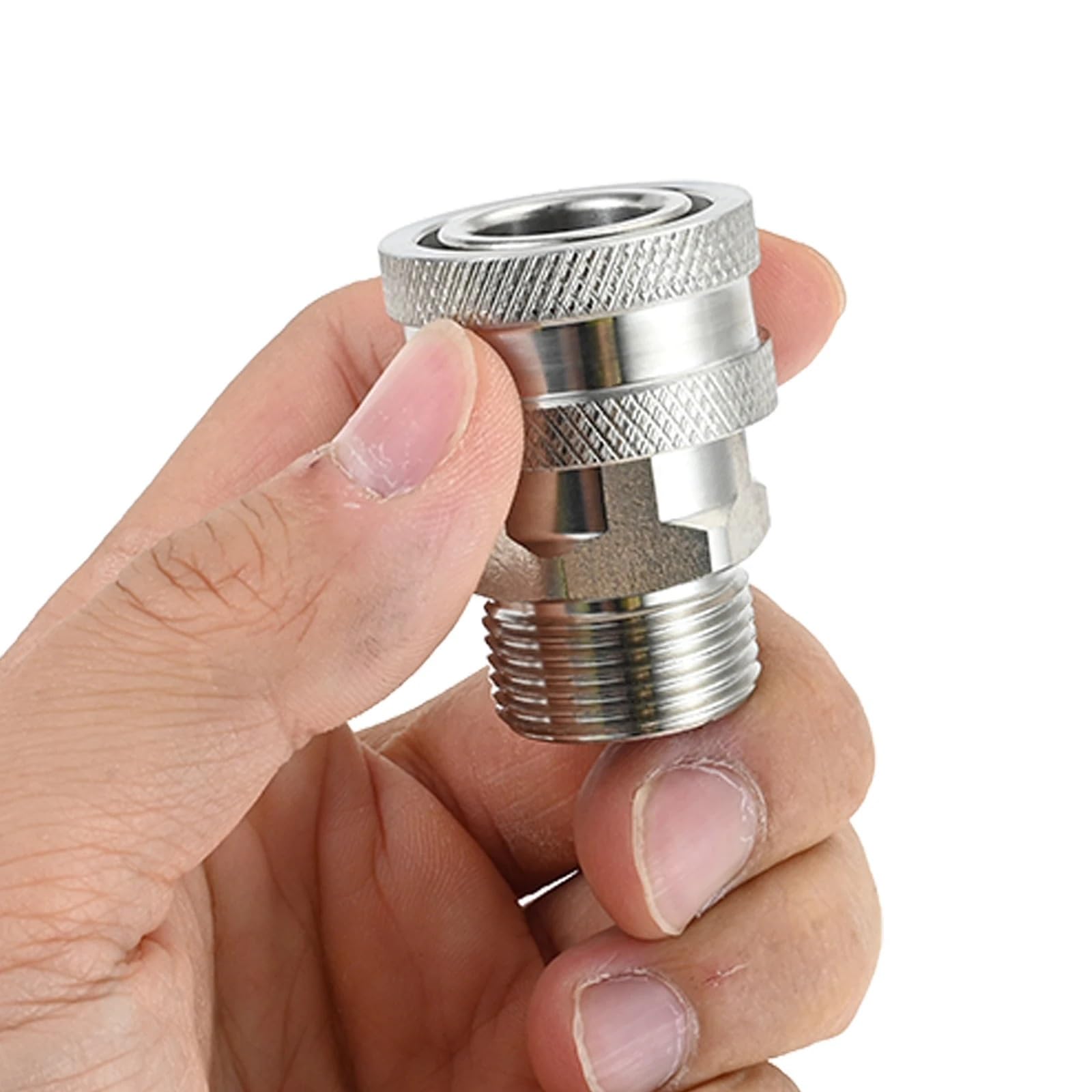 4 pz/set Idropulitrice Adattatori In Acciaio Inox 3/8 "Connettori Rapidi M22 14mm a Raccordo Metrico 5000 PSI Pompa Tubo Da Giardino