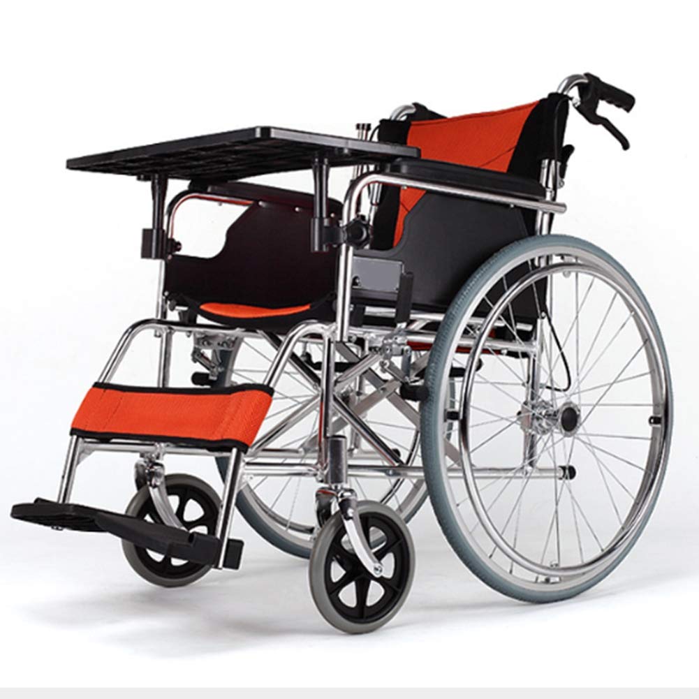 Wheelchair, Silla de Ruedas Manual Plegable, Ligera, Multifuncional, de aleación de Aluminio, Adecuada para Personas Mayores y discapacitadas para Llevar Silla de Ruedas Plegable Ultraligera